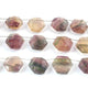 1 Strand Multi Fluorite Faceted Hexagon Shape Briolettes -  Hexagon Shape Beads 12mm-15mm- 9.5 Inchs BR02270 - Tucson Beads