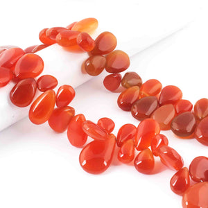 1 Long Sunstone Smooth  Briolettes -Pear Shape Briolettes  9mmx8mm-26xmm14mm 8.5 Inches BR3227 - Tucson Beads