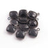 10 Pcs Black Onyx Faceted Oxidized Streling Silver Cushion Single Bail Pendant - 14mm-15mm SS050