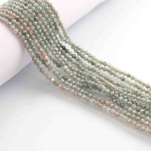 5  Strand Green Silverite Faceted Balls -Balls Shape -Gemstone Beads 2mm-13 Inches RB0299 - Tucson Beads