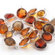 19  Pcs  Citrine Hydro  925 Silver Plated Faceted - Round Shape Faceted Pendant -14mmx11mm-15mmx11mm  PC891 - Tucson Beads