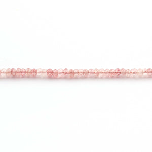 1 Strand Strawberry Quartz Rondelles - Gemstone Faceted Rondelles - 4mm -13 Inch RB0390 - Tucson Beads