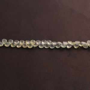 1  Strand Prehnite Faceted   Briolettes - Heart Shape  Briolettes 7mm-8mm-9 Inches BR02510 - Tucson Beads