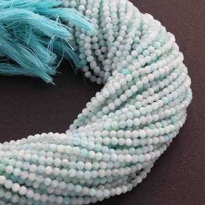 5 Long Strands Amazonite Faceted Ball Beads - Amazonite Small Beads GemStone Beads- 2mm -13 Inch RB0244 - Tucson Beads