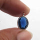 12  Pcs  Blue Shepherd   925 Silver Plated Faceted - Oval&Round  Shape Faceted Pendant -14mmx9mm-PC905 - Tucson Beads