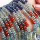 1  Long Strand Multi kyanite Faceted Rondelles -Round  Shape  Rondelles  4mm-6mm-16 Inches BR02526 - Tucson Beads