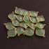 8 Pcs Green Chalcedony 925 Sterling Vermeil Gemstone Faceted Cushion Shape Double Bail Connector -22mmx16mm SS030