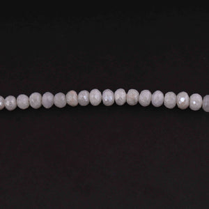 1  Strand White Silverite Faceted Rondelles  - Gemstone Rondelles - 7mm 8 Inches BR1774 - Tucson Beads