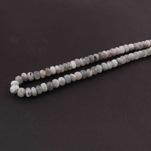 1  Strand Grey Moonstone Smooth Rondelles - Round Shape Rondelles - 7mm-10mm- 17 Inches BR02217 - Tucson Beads