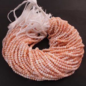 1 Strand Shaded Pink Opal Faceted Rondelles--Finest Quality Pink Opal Roundles 4mm 13 Inch Long RB0358 - Tucson Beads