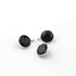 3 Pcs  Black Spinel 925 Silver Plated Faceted - Round Shape Faceted Pendant -13mmx10mm-PC910