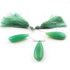 1 Strand Green  Chalcedony Smooth  Briolettes -  Pear Shape Briolettes - 32mmx12mm-37mmx13mm - 4 Inches BR2350