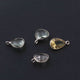 4 Pcs  Mix Stone  925 Silver Plated Faceted - Assorted Shape Faceted Pendant -15mmx8mm-PC909 - Tucson Beads