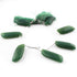 1 Strand Green Chalcedony Smooth  Briolettes -  Fancy Shape Briolettes - 30mmx12mm-37mmx12mm - 8 Inches BR1911