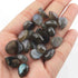 24 Pcs Blue Flash Labradorite Loose Gemstone , Smooth Pear Shape Beads , Cabochon Gemstone - 12mmx8mm - LGS300