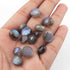 14 Pcs Blue Flash Labradorite Loose Gemstone , Smooth Round Shape Beads , Cabochon Gemstone - 10mm-12mm - LGS305