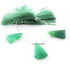 3 Pcs Green Chalcedony Smooth Briolettes -Long Trillion Shape Briolettes - 21mmx13mm-26mmx14mm - 4.5 Inches BR2633