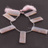 1 Strand Shaded Pink Chalcedony Smooth Rectangle Shape Briolettes - Jewelry Making Supplies - 40mmx13mm-38mmx13mm 8 Inch BR1838