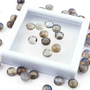 20 Pcs Blue Flash Labradorite Loose Gemstone , Smooth Round Shape Beads , Cabochon Gemstone - 4mm-5mm - LGS320 - Tucson Beads