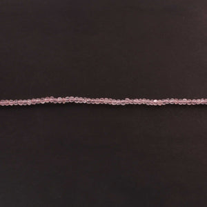 1 Strand Rose Quartz Faceted Rondelles - Semi Precious Stone Rondelles -3mm -13 Inch RB0352 - Tucson Beads