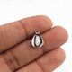 1 Pc  Rosecut Diamond Pendant - 925 Sterling Silver - Pear Polki Pendant 13mmx9mm PDC1393 - Tucson Beads