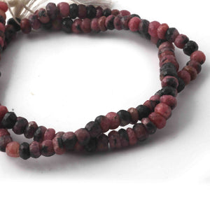 1 Strands Rhodocrosite Faceted Round Beads - Rhodocrosite Faceted Roundelle 6mm-7mm 12 Inches BR486 - Tucson Beads