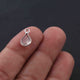 10  Pcs  Crystal Quartz  925 Silver Plated Faceted - Pear Shape Faceted Pendant -12mmx7mm-PC919 - Tucson Beads