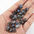 29 Pcs Blue Flash Labradorite Loose Gemstone , Smooth Pear Shape Beads , Cabochon Gemstone -10mmx7mm-12mmx8mm - LGS321