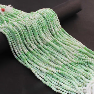 1 Strand Shaded Green Opal  Rondelles - Gemstone Faceted Rondelles -4mm -13 Inch RB0393 - Tucson Beads