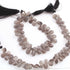 1 Strand Grey Moonstone Faceted Briolettes - Pear Shape Briolettes -10mmx7mm -8 Inches BR02004