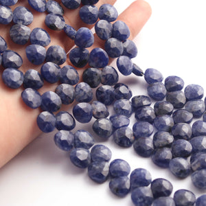1  Strand Lapis Lazuli Faceted Heart Briolettes - Heart shape Beads - 9mm - 9 Inches BR02519 - Tucson Beads