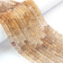 1 Strands Shaded Bio Lemon & Smoky Quartz Faceted Rondelles - Round Beads - 6mm 8 inches BR02213