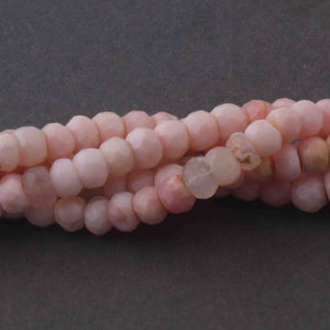 1 Long Strand Shaded Pink Opal Faceted Rondelles - Pink Opal Roundel Beads 5mm-6mm 13 Inches BR476 - Tucson Beads