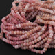 1 Long Strand Shaded Pink Opal  Faceted  Rondelles- Rondelles Beads -6mmx4mm- 12 Inches BR0491 - Tucson Beads