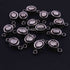 1 Pc Rose cut Diamond 925 Sterling Silver Oval Connector- Polki Connector 14mmx7mm PDC1386