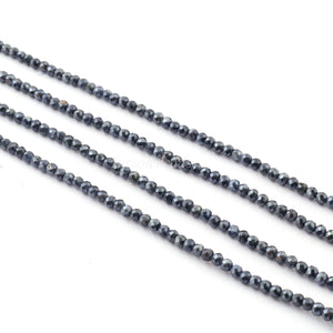 1  Strand Blue Silverite Faceted Rondelles  - Gemstone Rondelles  2.5mm-3mm 12.5 Inches BR0075 - Tucson Beads