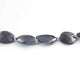 1 Strand Black Spinal Silver Coated Faceted Briolettes -Oval Shape  Briolettes  11mmx10mm-24mmx12mm-8 Inches BR02222 - Tucson Beads