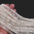 1  Long Strand White  Moonstone Faceted Rondelles  - Moonstone rondelles-7mmx9mm -14 Inches BR0497