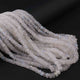 1  Long Strand White Rainbow  Moonstone Faceted Rondelles  -  6mm-8mm -15 Inches BR1501 - Tucson Beads