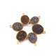 10 Pcs Mystic Black Druzy Druzzy Drusy Bezel 925 sterling Vermeil Oval Shape Single Bail Pendant - 15mmx10mm SS1107 - Tucson Beads