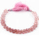 1 Strand Strawberry Quartz  Faceted Briolettes -Heart Shape Briolettes - 7mm-8mm-  8 inch BR01197 - Tucson Beads