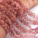 1 Strand Strawberry Quartz  Faceted Briolettes -Heart Shape Briolettes - 7mm-8mm-  8 inch BR01197 - Tucson Beads