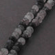 1 Long Strand Black Rutile Faceted Rondelles - Tourmalited Quartz Faceted Rondelle Beads 6mm-7mm 13 Inch BR507 - Tucson Beads