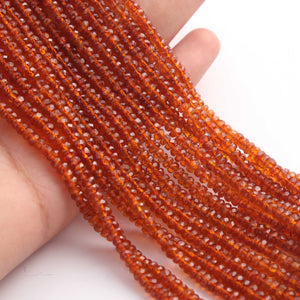 1 Strand Fanta Garnet Faceted Rondelles-Gemstone Beads 3mm-5mm 16 Inch BR02527 - Tucson Beads
