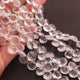 1 Strand Crystal Quartz Faceted Briolettes - Heart Shape Briolettes -8mm 8 Inches BR2528 - Tucson Beads