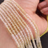 AAA Shaded Lemon Quartz Faceted Balls, Micro Faceted-3mm- Beads- RB0226