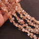 1 Strand Peach Moonstone Faceted Briolettes -Trillion Shape Briolettes - 7mmx8mm 8 inch BR0006 - Tucson Beads