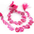 1 Strand Hot Pink Rutile Faceted Briolettes -Fancy Shape Briolettes - 13mmx12mm-24mmx23mm 8 Inches BR02234