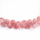 1 Strand Strawberry Quartz  Faceted Briolettes -Pink Rutile Heart Shape Briolettes - 6mm-8 inch BR0009 - Tucson Beads