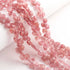 1 Strand Strawberry Quartz  Faceted Briolettes - Heart Shape Briolettes - 6mm-8 inch BR0009